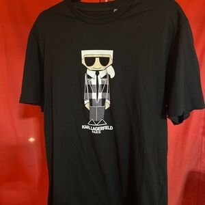 Karl Lagerfeld Black Graphic Tee